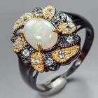 Handmade Natural Opal Ring 925 Sterling Silver Size 6.75 /R437065
