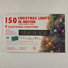 Set Of 150 Christmas Lights In Motion 8 Functions Indoor/Outdoor Multicolored