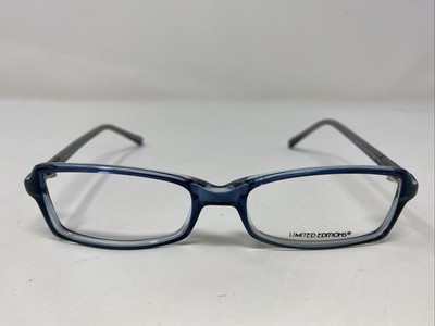 Limited Editions 12th Ave Blue Crystal 50-17-135 Full Rim Eyeglasses Frame MB76