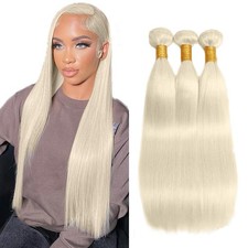 Vinmdonm Blonde Bundles Human Hair 613 Straight 3 Bundles 18 20 22 inch Unpro...