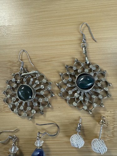Vintage Earrings Lot 14 Pair Bohemian Pierced Boho Jewelry Signed E323 - Picture 2 of 11