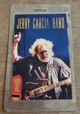 RARE Jerry Garcia Band Laminate Backstage Pass 1992 Color Pic Grateful Dead JGB