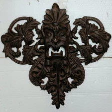 Man Face Gothic Art Cast Iron 14 Inch  Wall Heavy Wall Decor