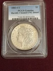 1883 CC Morgan Silver Dollar Cleaned Uncirculated Detail PCGS