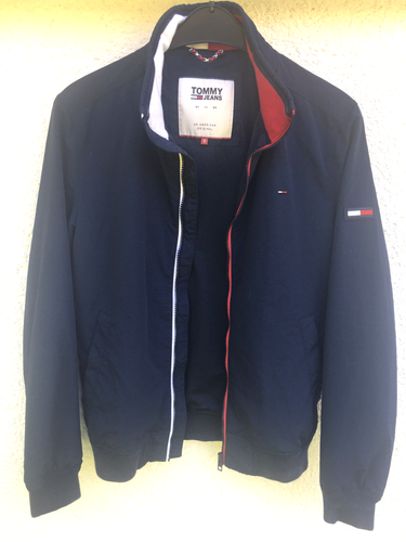Tommy Hilfiger Jeans Jacke Gr. S 16-17 J, Reißverschluss hoher Kragen, blau TOP - Bild 5 von 6