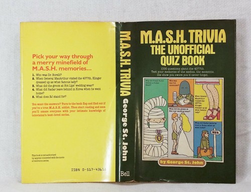 M.A.S.H Trivia The Unofficial Quiz Book by St. John, Bell Pub 1984 HCDJ - Picture 8 of 9