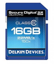 Delkin Devices 16GB Pro Secure Digital High Capacity (SDHC) Memory Card 155x