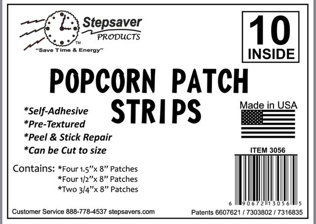 Stepsaver Products Self Adhesive Popcorn Ceiling Repair Patch