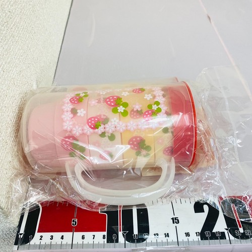 Juego de tazas apilables madre jardín flor fresa estuche exterior rosa amarillo raro - Imagen 14 de 24