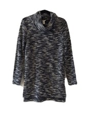 Caslon Knit Tunic Cowl Neck Sweater Pockets XS