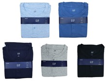 Gap Short Sleeve Henley Top Shorts Solid Color Men's 2-Piece Pajama Set NWT