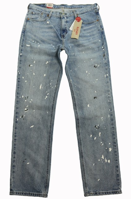 Super New Mens Levi's 541 Athletic Fit Straight Leg Paint Splatter Blue LE-51