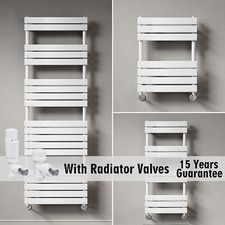 Towel Radiator Bathroom Heater White Designer Flat Panel Ladder Warmer Rads