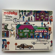 Vintage Safety Town Judy Floor Puzzle COMPLETE 1976 15 Pieces 036004 USA