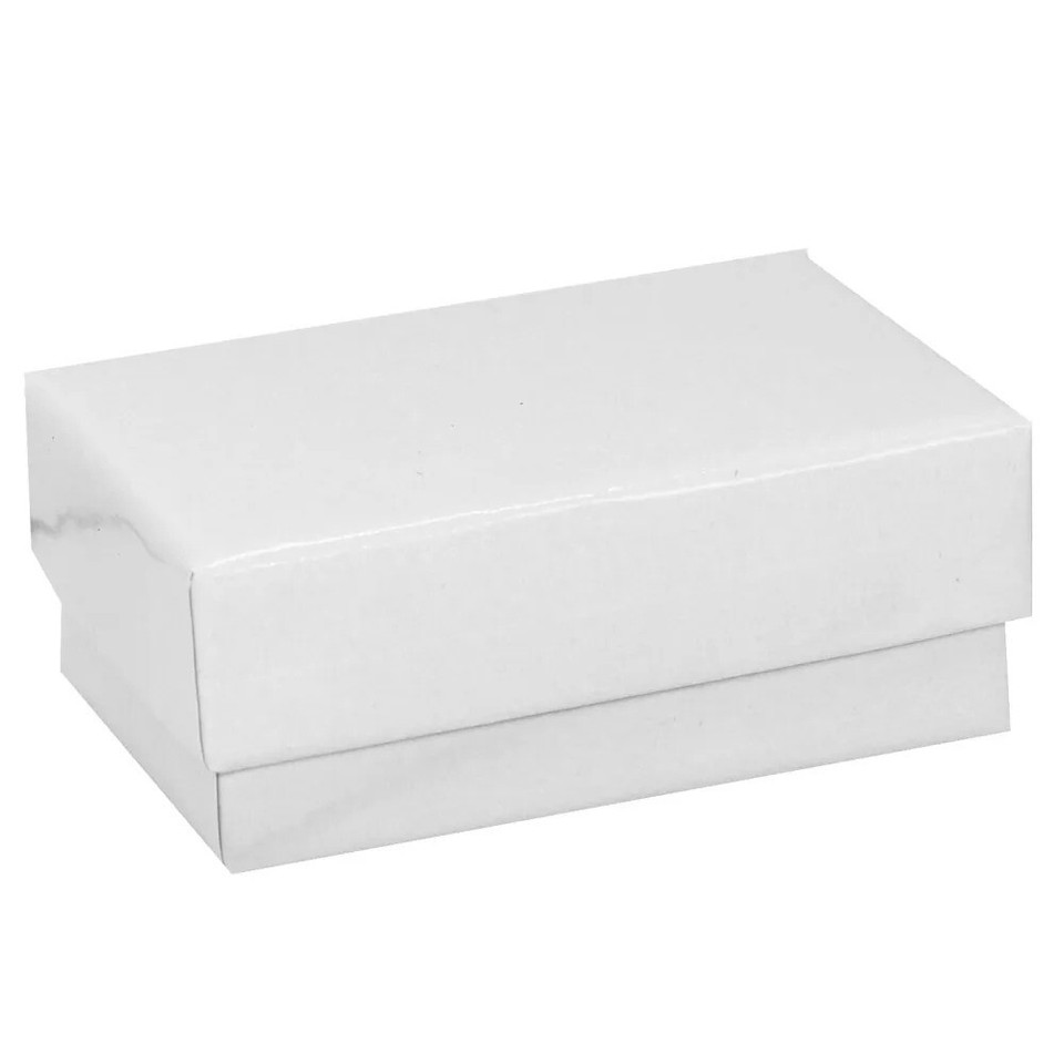 Glossy White Cotton Fill Jewelry Gift Boxes Cardboard Supplies Display ...