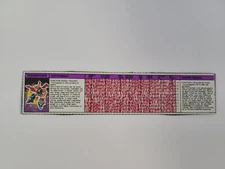 G1 Transformer INFO Strip from Box Cutthroat Tech Spec Used