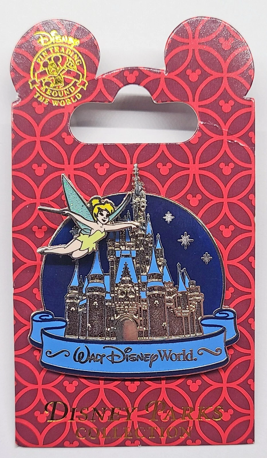 2009 Walt Disney World Tinkerbell 3D Spring Cinderella Castle Pin Flying Over
