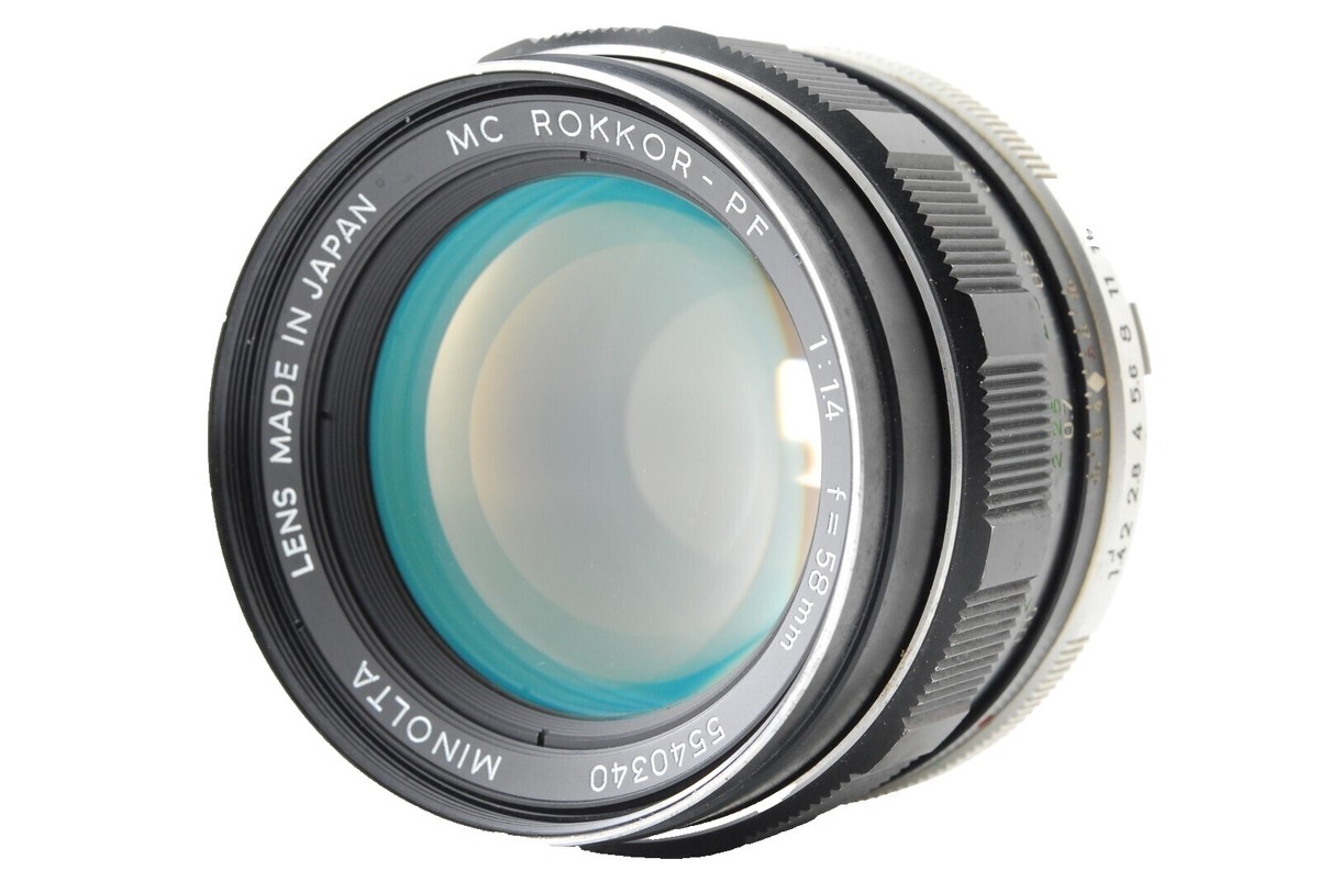 [並品　整備済] ミノルタ オートロッコール PF 58mm f/1.4 Minolta Rokkor PF 58mm Focal f 1 4 Camera Lenses for sale | eBay