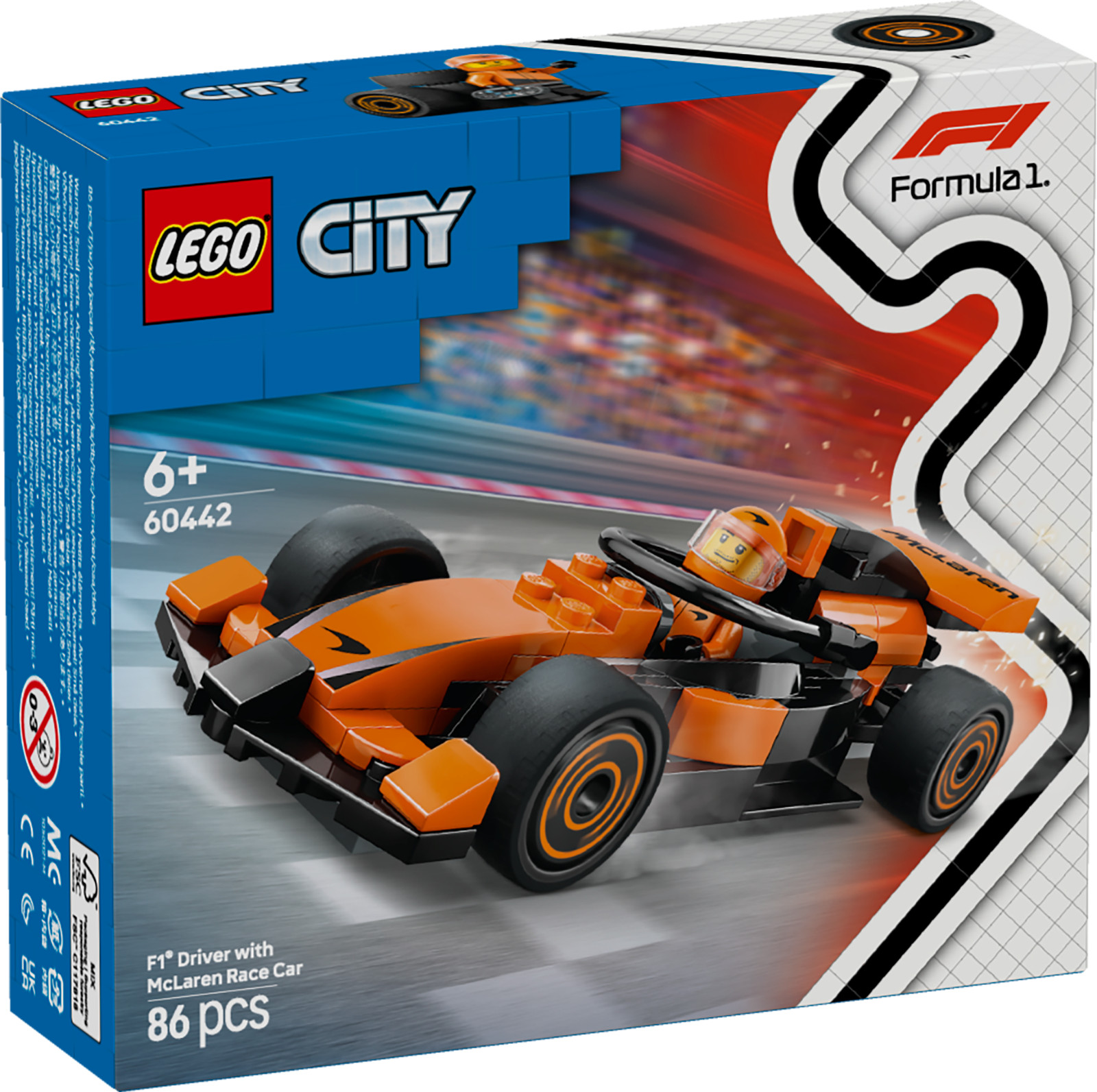 Конструктор F1 mit McLaren Rennauto LEGO City 60442 N01/25