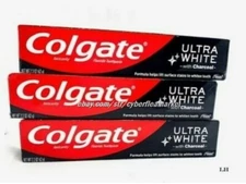 Colgate Ultra White with Charcoal 2.2 oz (3 Pack ) NEW SEALED