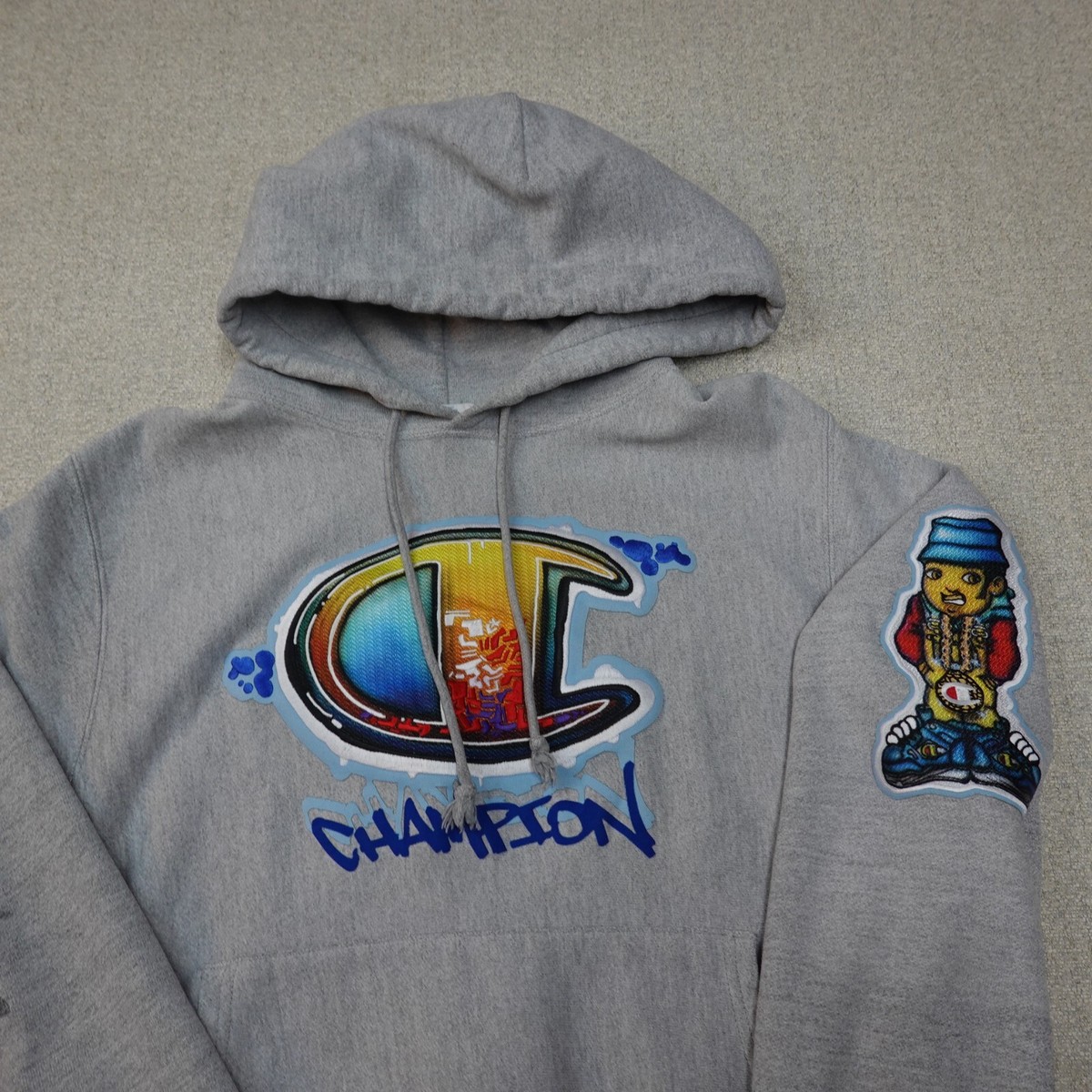 Champion Reverse Weave Hoodie Size Small Gray King Phade