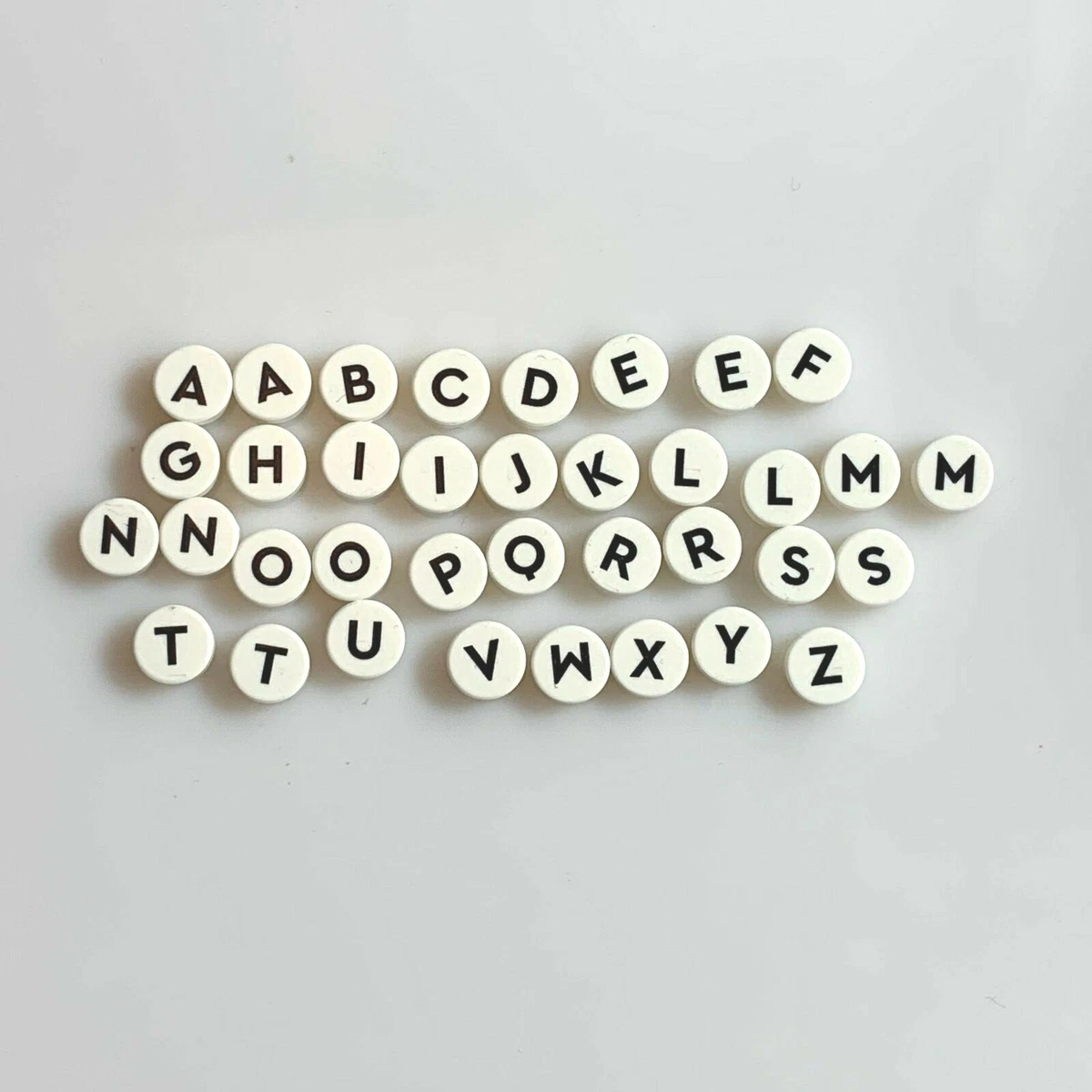 Set of 36 NEW LEGO Round 1x1 Flat Tiles A Z Alphabet Letters 77486