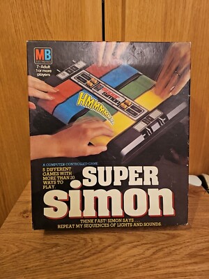 Rare Vintage Super Simon c1981 by MB Games - Complete Tested & Working VGC