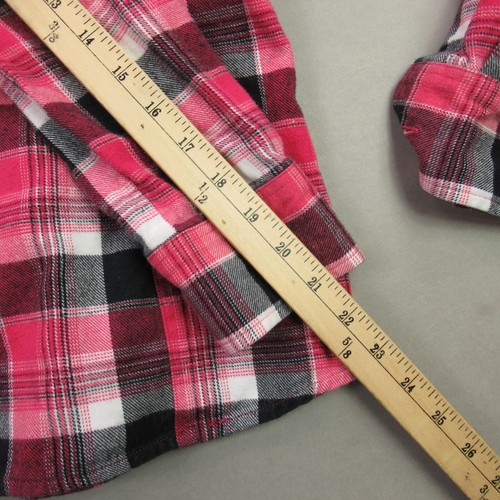 Metal Mulisha Shirt Womens Large Long Sleeve Pockets Button Front Plaid - Picture 12 of 12