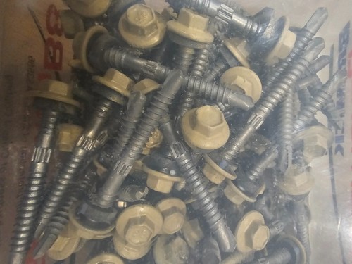 Bremick 12-14 X 45mm SELF DRILLING METAL HEX SCREWS with SEAL - SANDBANK 100 pcs - Picture 7 of 7