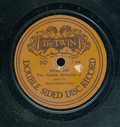 78tk-Classical-THE TWIN 299-(UK)-Home Guards Band-(The Geisha 1/2) 1920s - Picture 1 of 2
