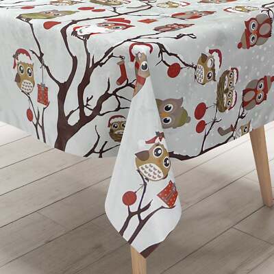 Wachstuch Tischdecke Weihnachten C144340 Eule X-Mas eckig rund oval 