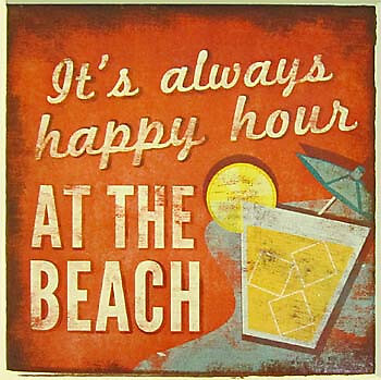 Happy Hour Single Absorbent Coaster 02-198