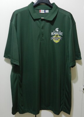 Clique men's green polo MICHIGAN STATE 2012 Big 10/Big 12 Wild Wings Bowl