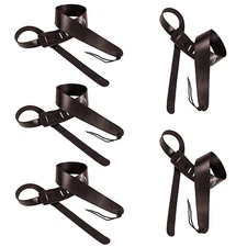 ChromaCast Black Faux Leather Adjustable Guitar Strap | 5 PACK