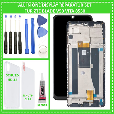 LCD Display für ZTE Blade V50 Vita 8550 Bildschirm Touch Screen Glas mit Rahmen