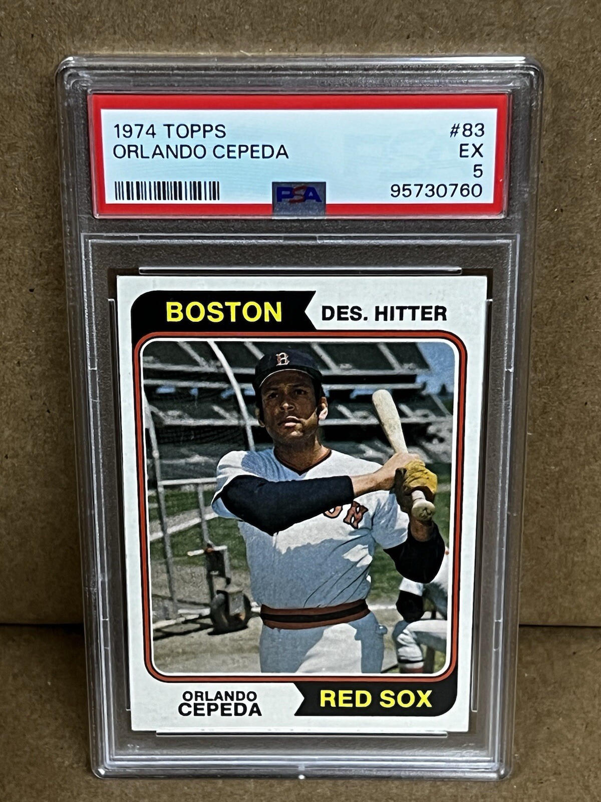1974 Topps Orlando Cepeda #83 PSA 5 EX Red Sox SF Giants HOF