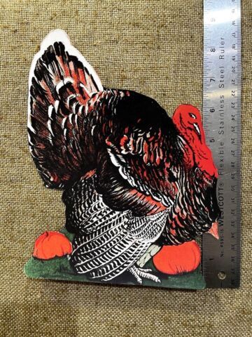 Scegli decorazione cartolina tacchino zucca tacchino di ispirazione vintage ispirata al grasso marrone grasso ringraziamento - Foto 7 di 7