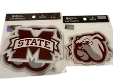 NCAA Mississippi State Bulldogs Lot Of 2 Car Magnets IPG Team Sports New