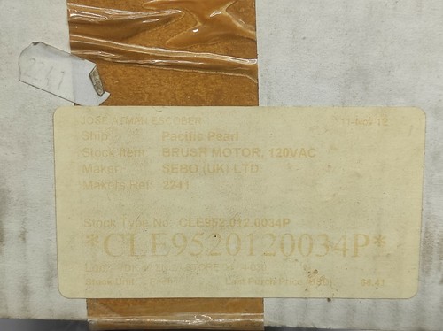 Ametek 655311-32 Brush Motor 120V 60Hz Sebo 2241 - Picture 4 of 5