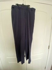 lands end navy dress pants straight leg oeko- size 14