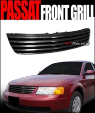For 1998-2001 Vw Passat B5 Euro Black Horizontal Sport Front Bumper Grill Grille