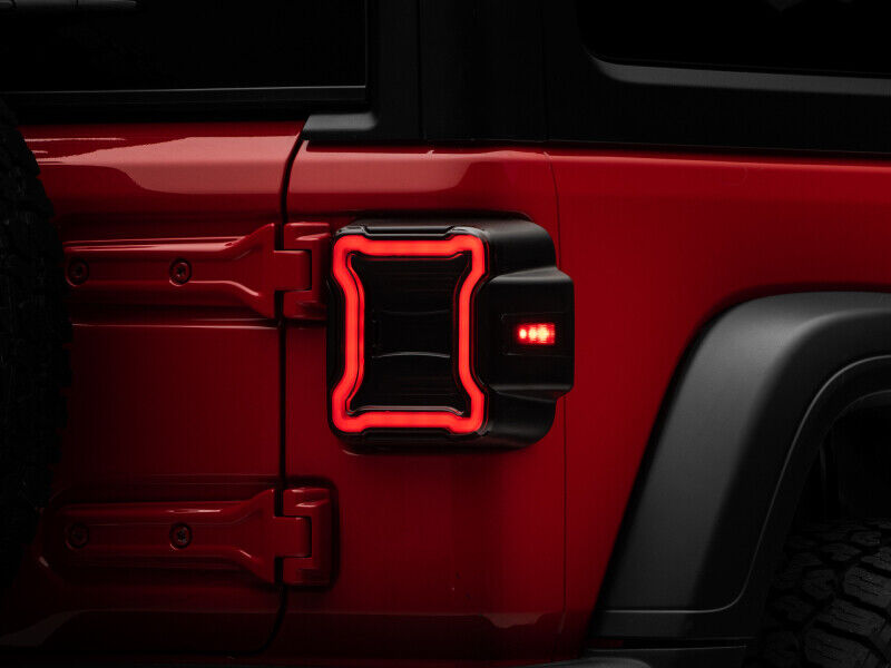 Raxiom 18-22 fits Jeep Wrangler JL LED Tail Lights- Black Raxiom 18-22 fits Jeep Wrangler JL LED Tail Lights- Black