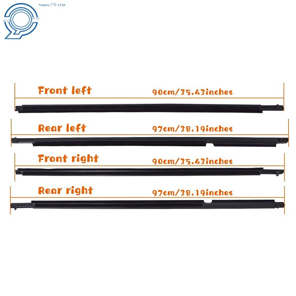 Weather strip Window Molding Trim Seal Belt Fit For Toyota Highlander 2008-2010 Foto 2 de 4