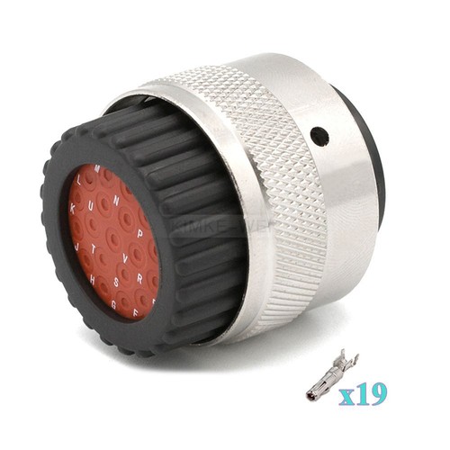 19 Pin ITT Cannon Aviation Circular Male Female Waterproof Connector Plug Kit - Picture 7 of 8