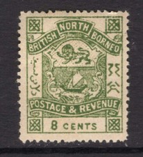 M17761 North Borneo/Sabah 1888 SG43a - 8c yellow green.