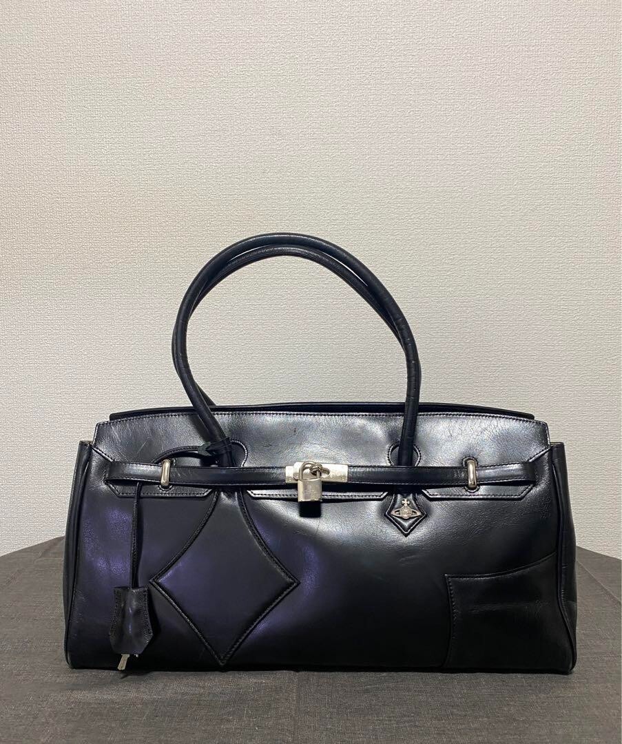 レア物⭐︎vivienne west wood 鞄 Vivienne Westwood Leather Bag Cowhide Bag Handbag Extremely Rare
