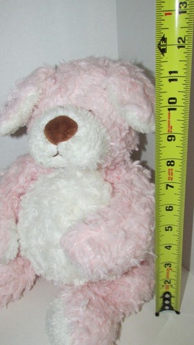 Baby Ganz Bellifuls puppy dog plush pink white rattle swirled fur USED - Picture 11 of 11