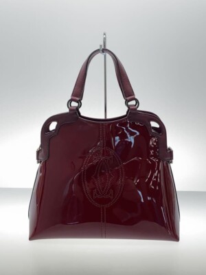 Cartier Marcello Handbag Tote Bag Enamel Bordeaux Women first come first  served