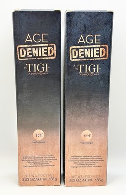 TIGI AGE DENIED Permanent Hair Color 8/34 Light Golden Copper Blonde (2 Pack)