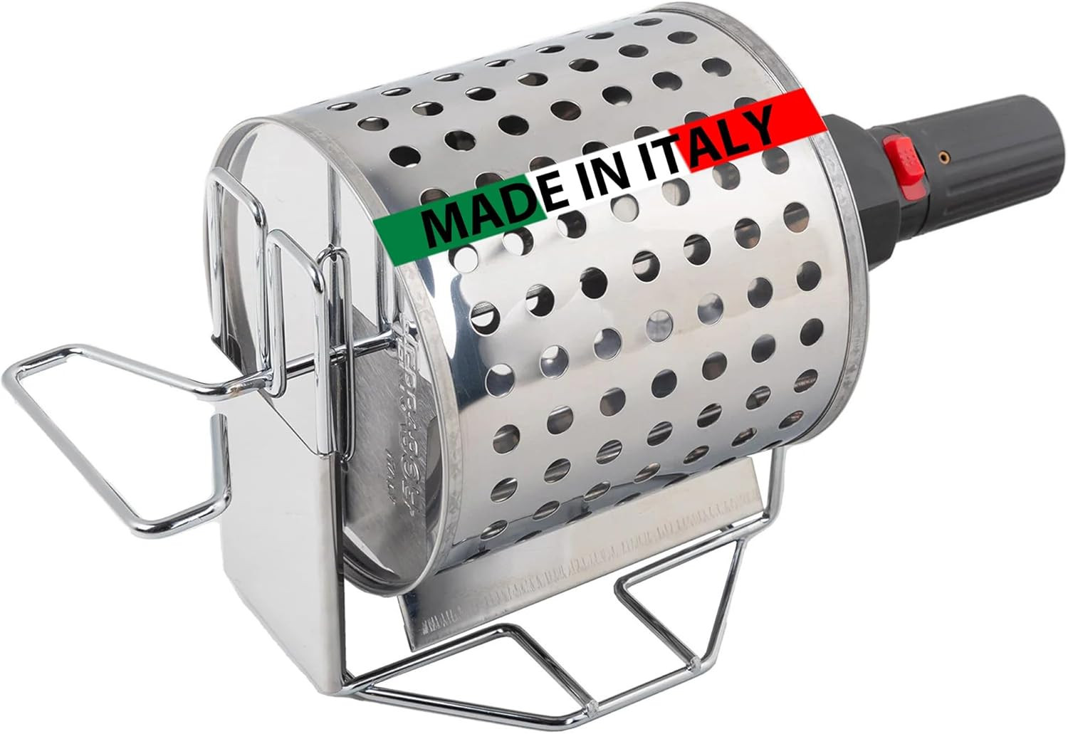 Tostacastagne Elettrico Rotante a Batteria - Cestello Inox Professionale